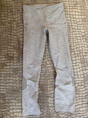lululemon athletica Heathered Light Gray Leggings